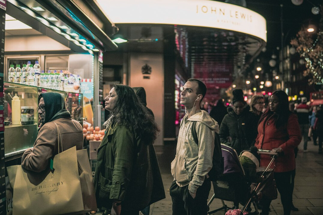 detective observing shoppers